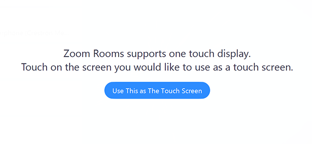 Setting up Zoom Rooms for Touch with Dual Monitors