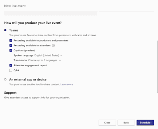  How to Schedule a live event in Microsoft Teams